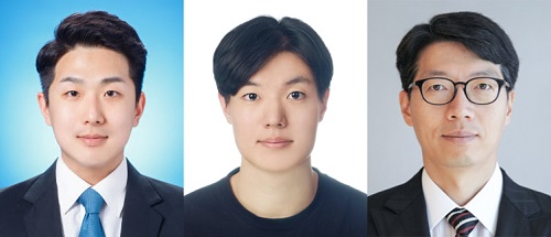 (왼쪽부터) 이승현 박사과정생, 김대하 박사과정생, 송병철 전기컴퓨터공학과 교수.